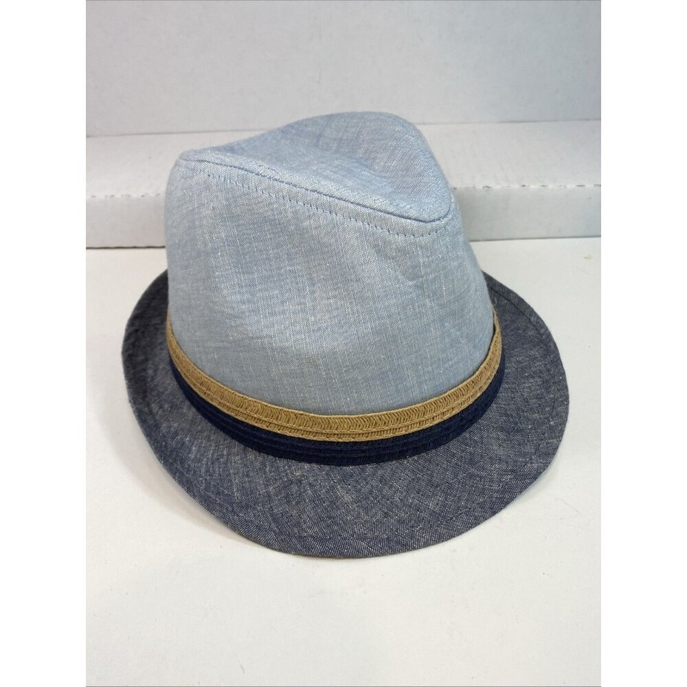 Men's Hat Small/Medium light, blue, dark, blue and‎ brown ~ New